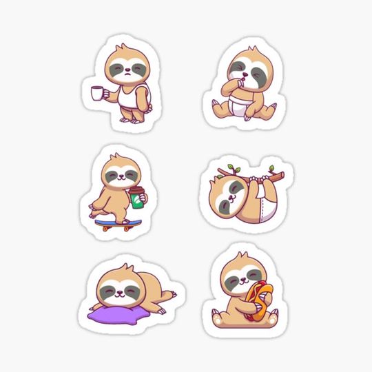 Discover Kawaii Sloths Pack