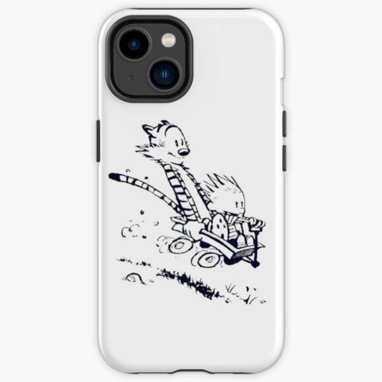Discover Calvin and Hobbes Wagon Black and White