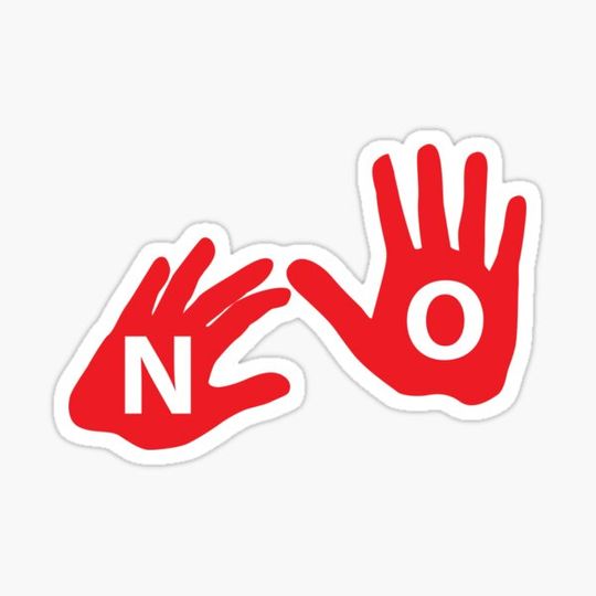 Discover Say NO (illustration using hands)