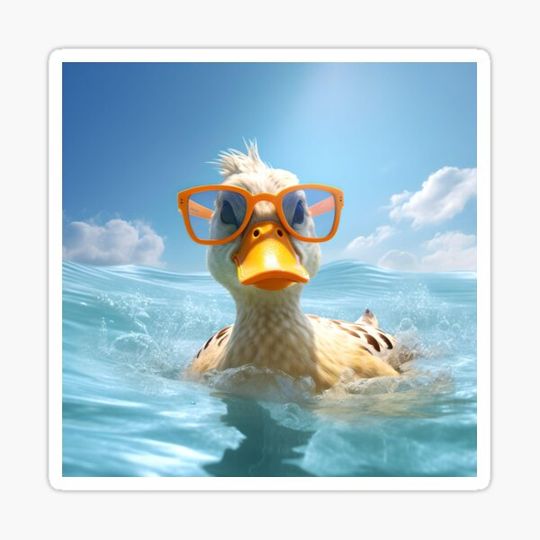 Discover Duck with glasses