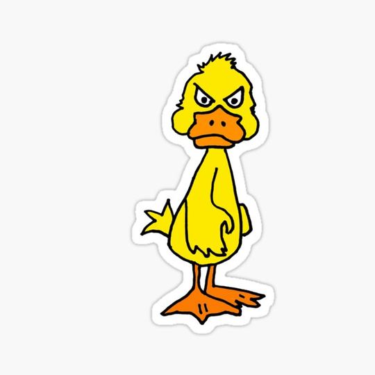 Discover Cute Angry Yellow Duck Cartoon