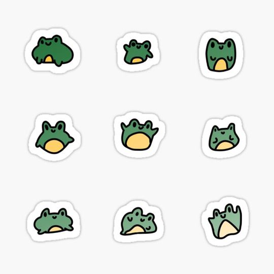 Discover mini cute green frog