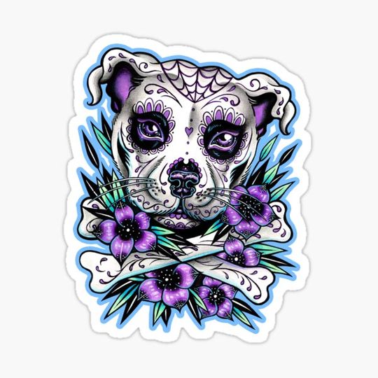 Discover Sugar Skull Pit Bull