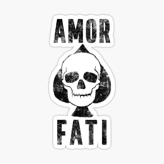 Discover Nietzsche Amor Fati Skull and Ace of Spades Design