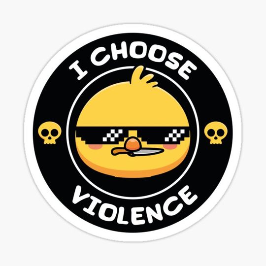 Discover I choose violence funny duck by BENSEMOUM