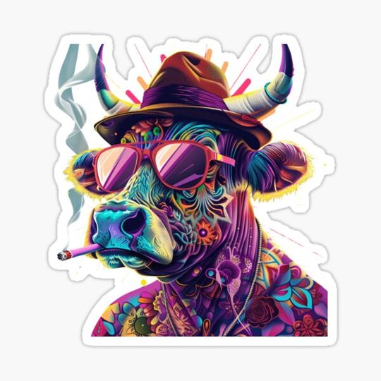 Discover Bad dairy cow sticker