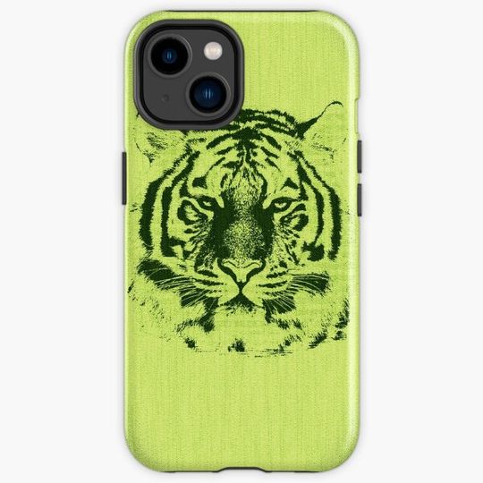 Discover Tiger on Green Wood Grain