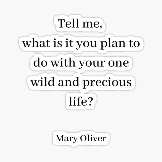Mary Oliver- tell me....