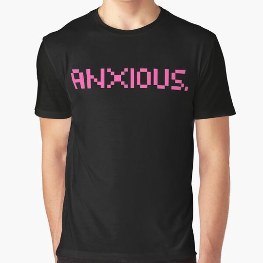 Discover Pink Anxious Gamer Text - Pastel Goth Kawaii Awkward- Menhera
