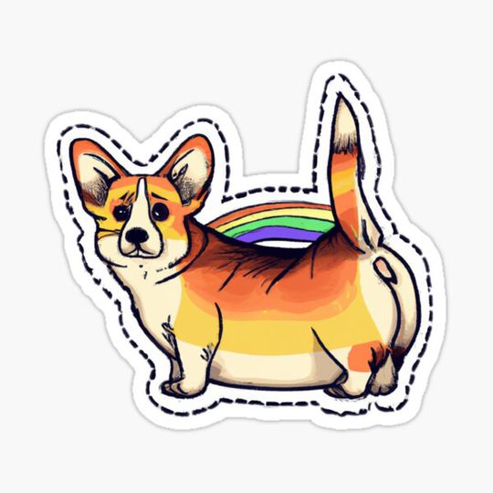 Discover Rainbow Corgi Anxious
