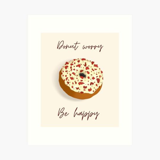Discover Donut worry, be happy doughnut