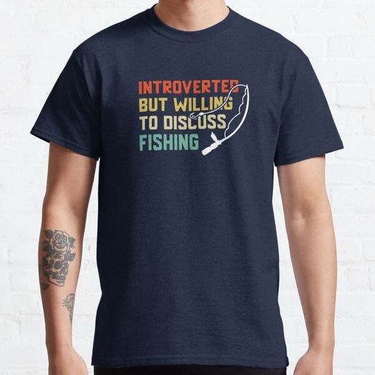 Discover Fishing shirt for introverts - subtle statement about fishing
