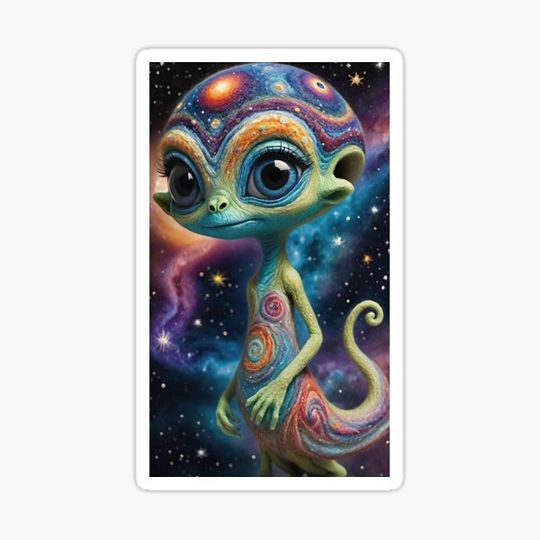 Discover Cute blue eyed alien
