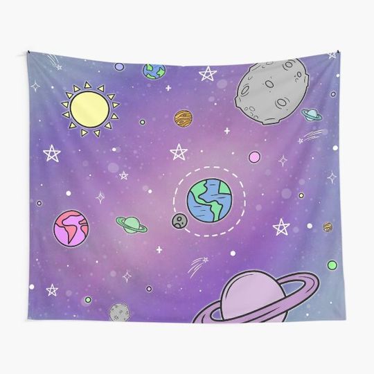 Discover Galactic Dreams: Cute Hand-Drawn Space Universe