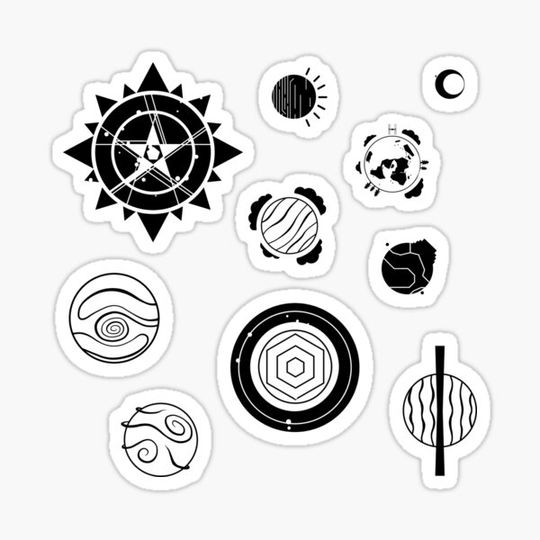 Discover Nomai style solar system stickers