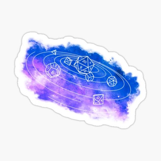 Discover Blue DnD Dice solar system
