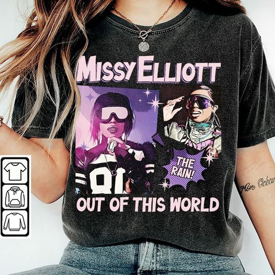 Discover Missy Elliott Music Shirt, Out Of This World 2024, Vintage The Rain Gift Unisex