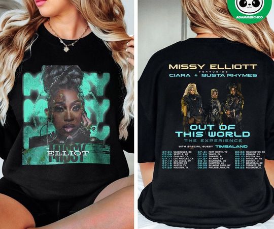 Discover 2024 Tour Missy Elliott x Ciara & Busta T-Shirt, Out of This World 2024 Tour Shirt