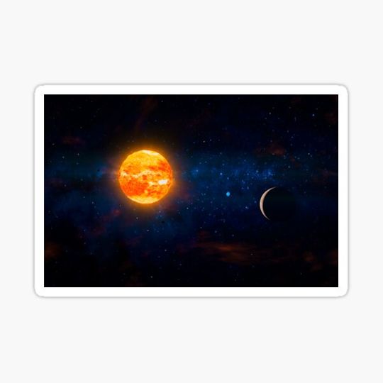Discover Two Planets Orbiting Nearby Red Giant. Outer Space, Cosmic Art And Science Fiction Concept
