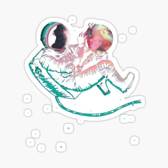 Discover astronaut  sticker