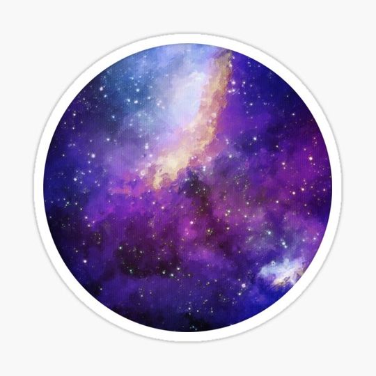 Discover galaxy stars - watercolor