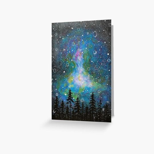 Discover Galaxy Trees Sky Blue Pink