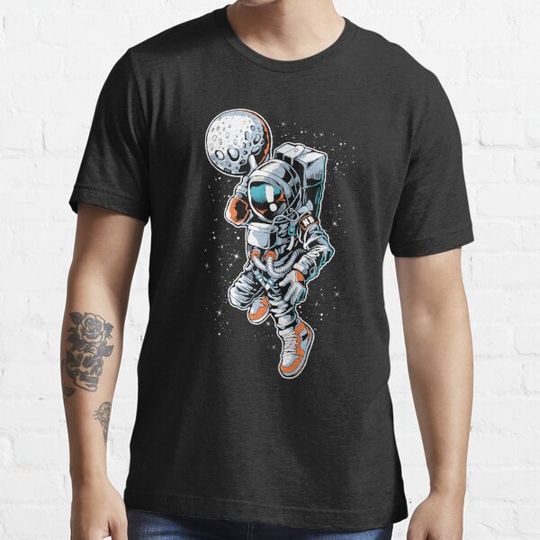 Discover Astronaut Dunking Moon Funny Basketball Art