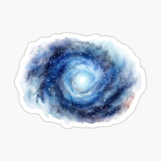Discover Blue Galaxy Digital Art Illustration