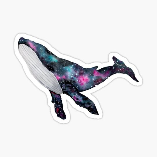 Discover Galaxy Whale - Watercolour Illustration