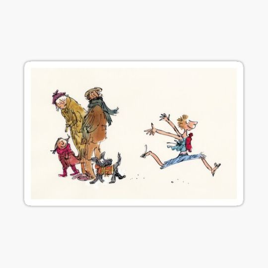 Discover Quentin Blake Inspired Whimsical Art Print