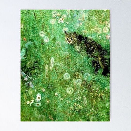 Discover Cat in the Summer Meadow by Bruno Liljefors 1920