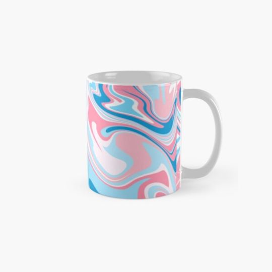 Discover subtle trans pride marble swirl