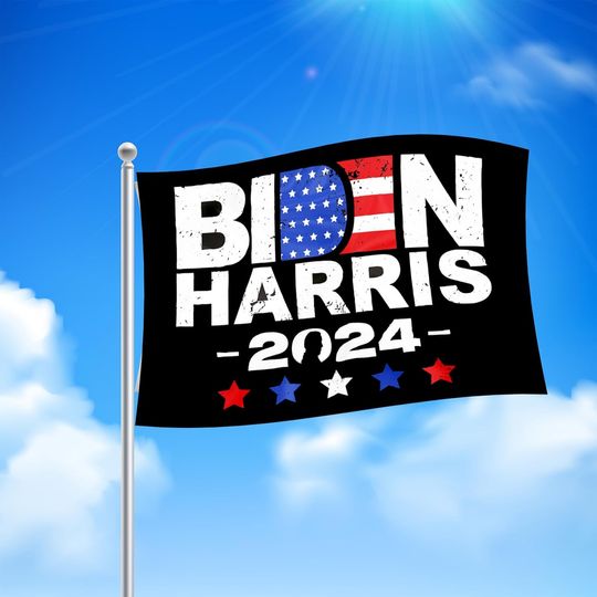 Discover Biden 2024 Flag 3x5 FT Outdoor Biden Harris 2024 Flags Banner Heavy Duty for President