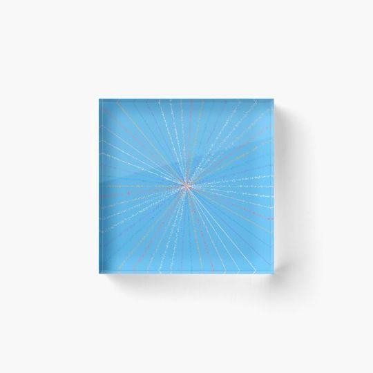 Discover Colorful Ripple Sun Rays Burst Sky Blue