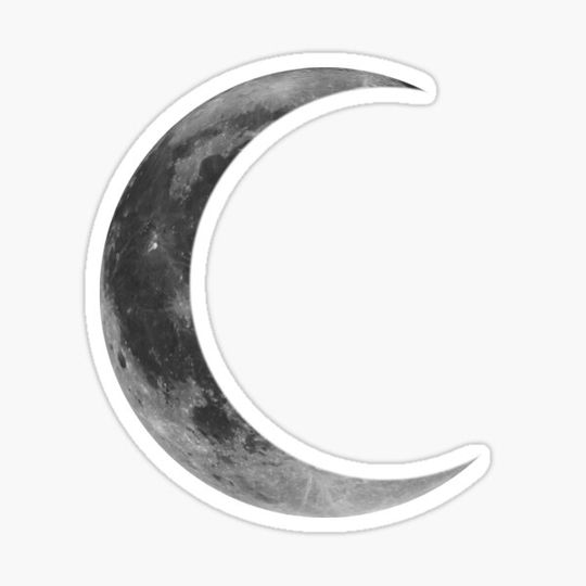 Discover Crescent moon in black and white