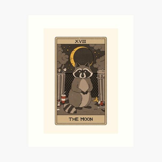 Discover The Moon - Raccoons Tarot