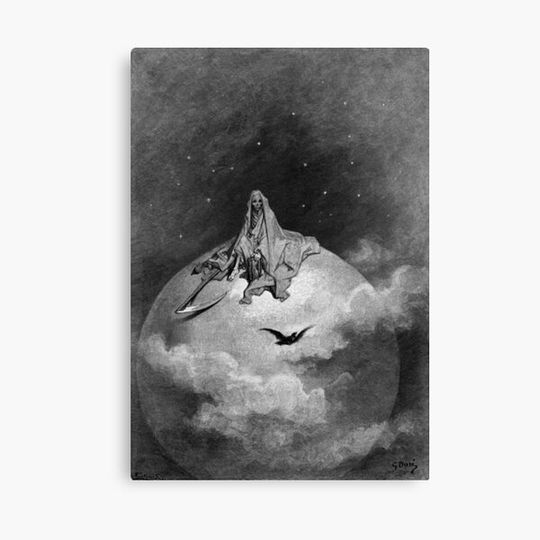 Discover Death and the Moon - The Raven - Gustave Dore