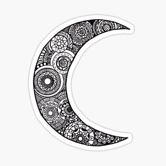 Discover Moon Zentangle