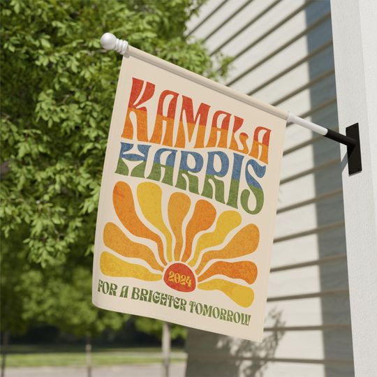 Discover Kamala Harris 2024 Garden Flag Vintage Boho Garden Flag