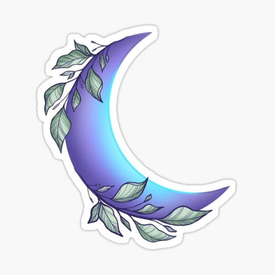 Discover moon with leaves