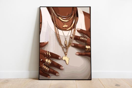 Discover Fashion Black Woman Wall Art - Black Girl Art