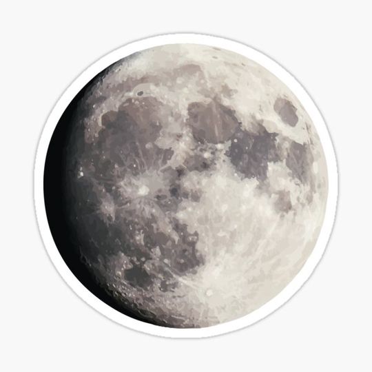 Discover Majestic Full Moon: Captivating Lunar Surface Illustration