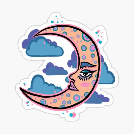 Discover Lady Moon with Night Sky