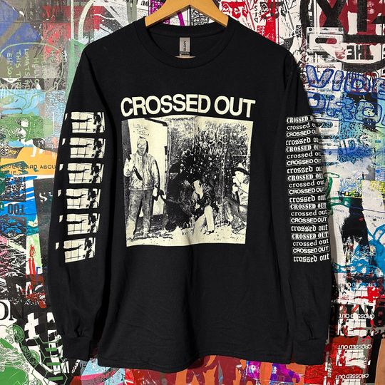 Discover Crossed Out Longsleeve Rock Band 3D Long Sleeve