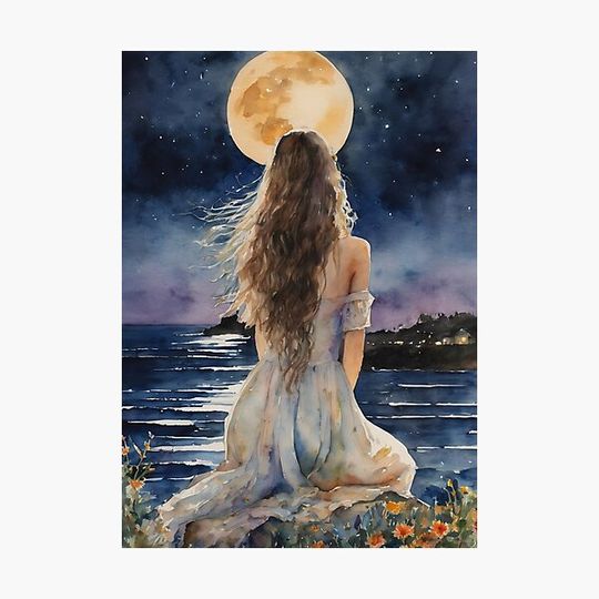 Discover Lady of the Moon - Witchy Fairytale Art