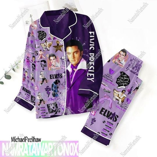 Discover Elvis Presley Pajamas Set , Rock And Roll Pajamas Set, Elvis Presley Pyjamas