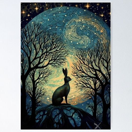 Discover Hare, Pagan Hare, Pagan Art, Moon, Animal,