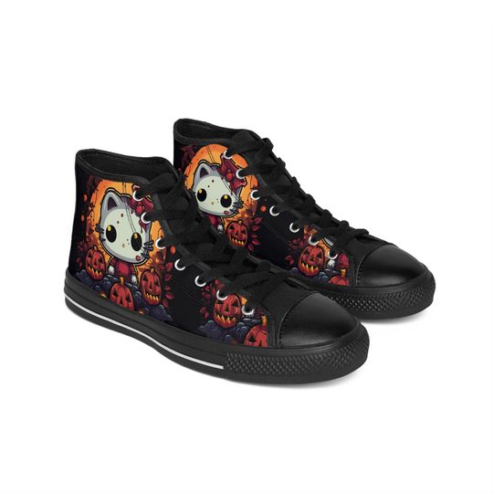 Discover Women's Meow Halloween Classic Sneakers