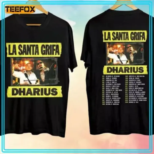 Discover La Santa Grifa with Dharius – Que Siga La Mata Dando Tour 2024 T-Shirt