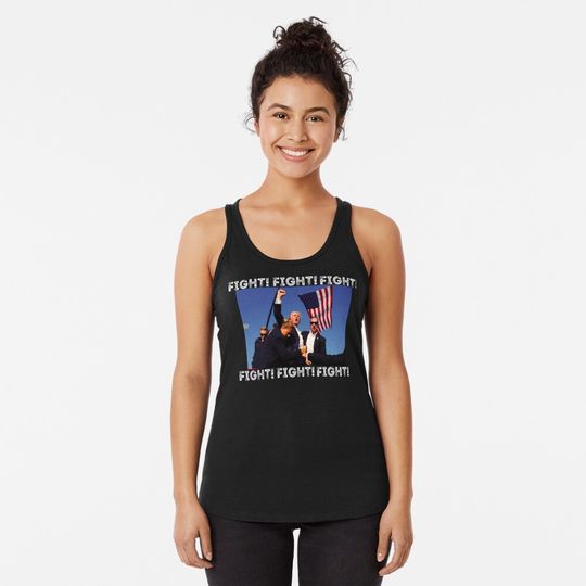 Discover Trump Fight! Racerback Tank Top